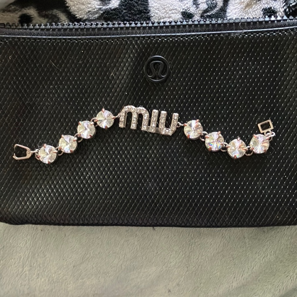 Used in great condition . Miu Miu signature crystal bracelet.
